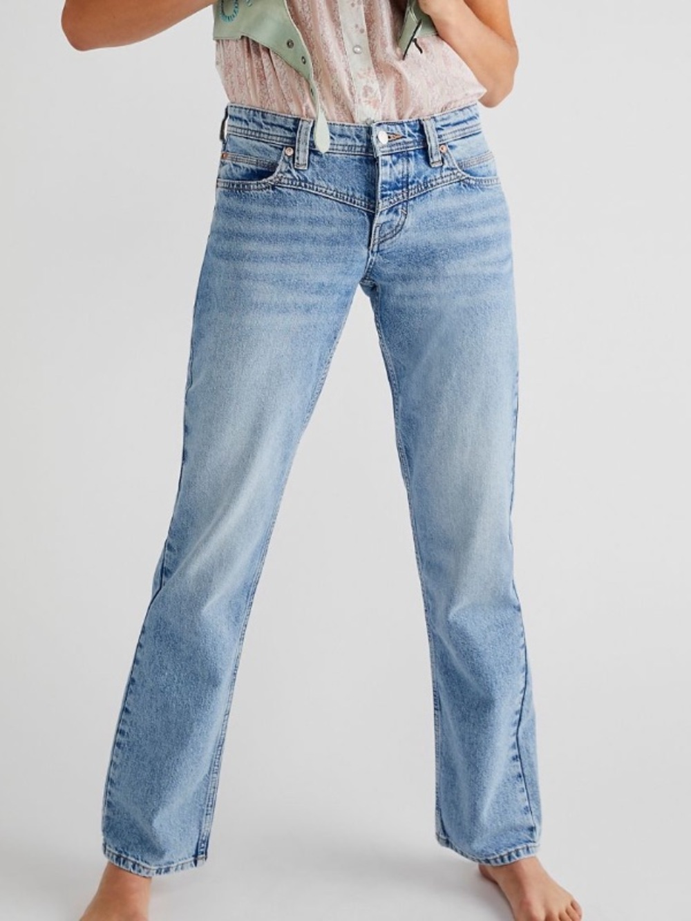 We The Free Light Wash Shelby Low-Rise Boyfriend Jeans
